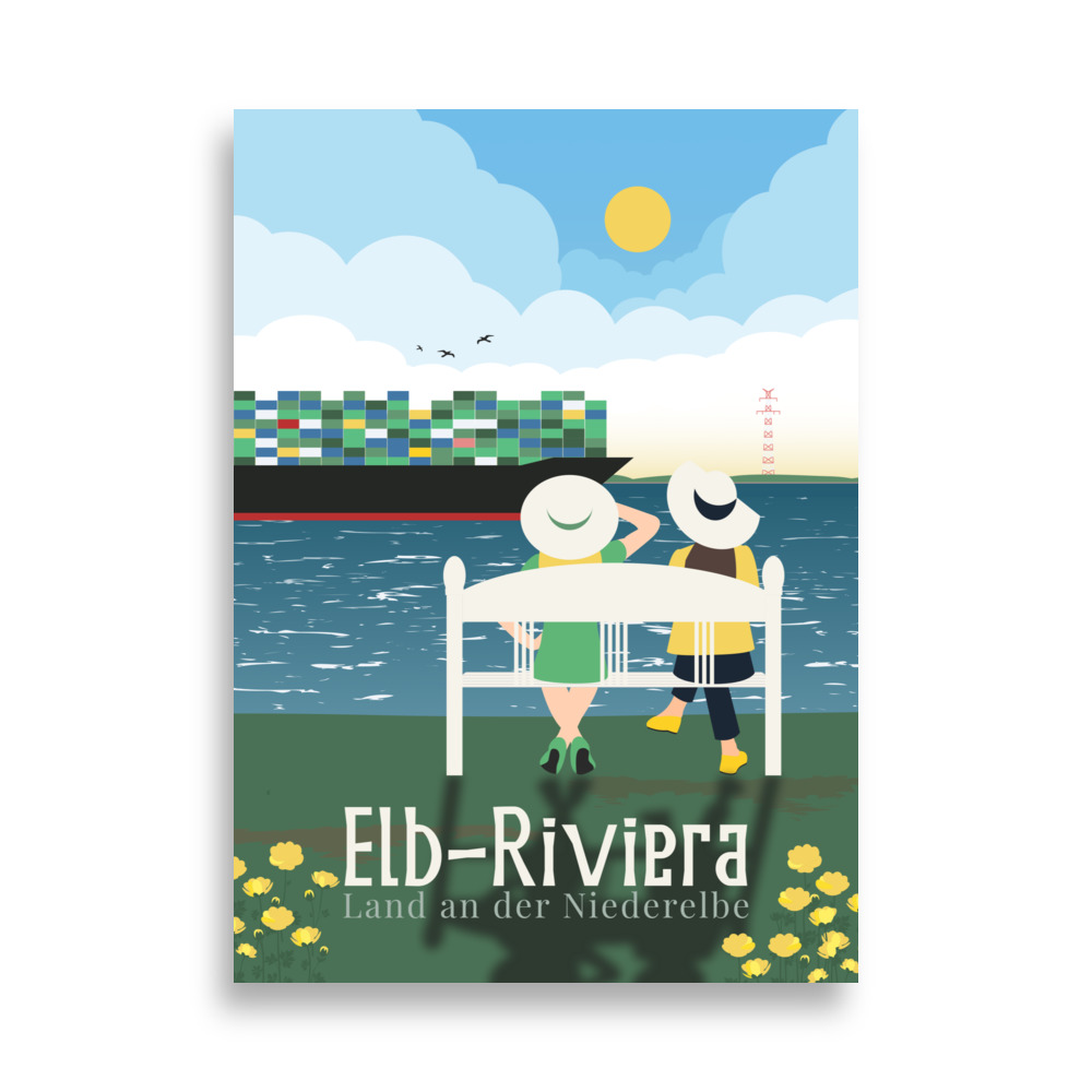 Poster Elbe Landschaft: "Elb Riviera"