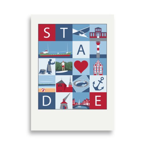 Poster Stadtmosaik Stade